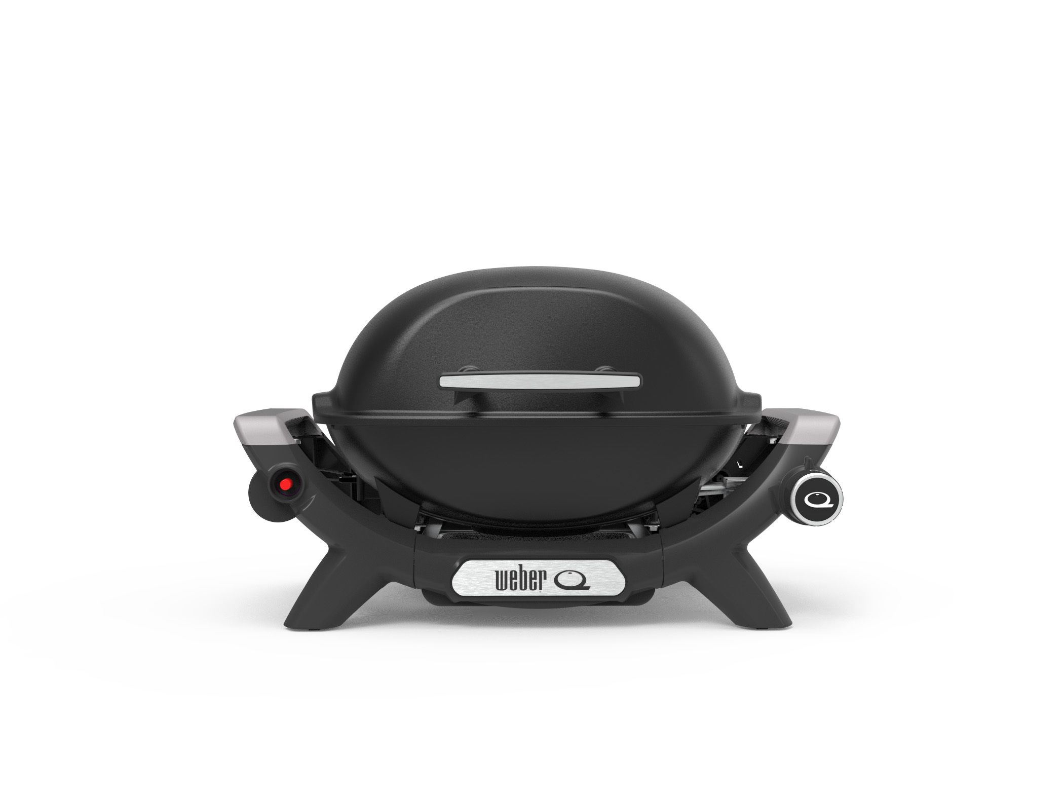 Weber Q 1000 N in midnight black front view