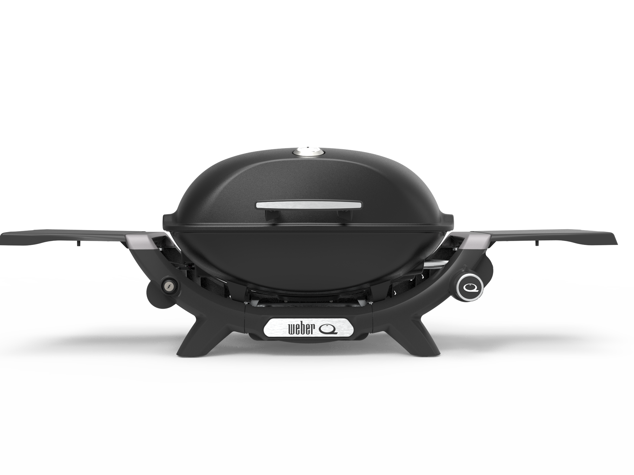 Weber Q 2200N front view in midnight black colour