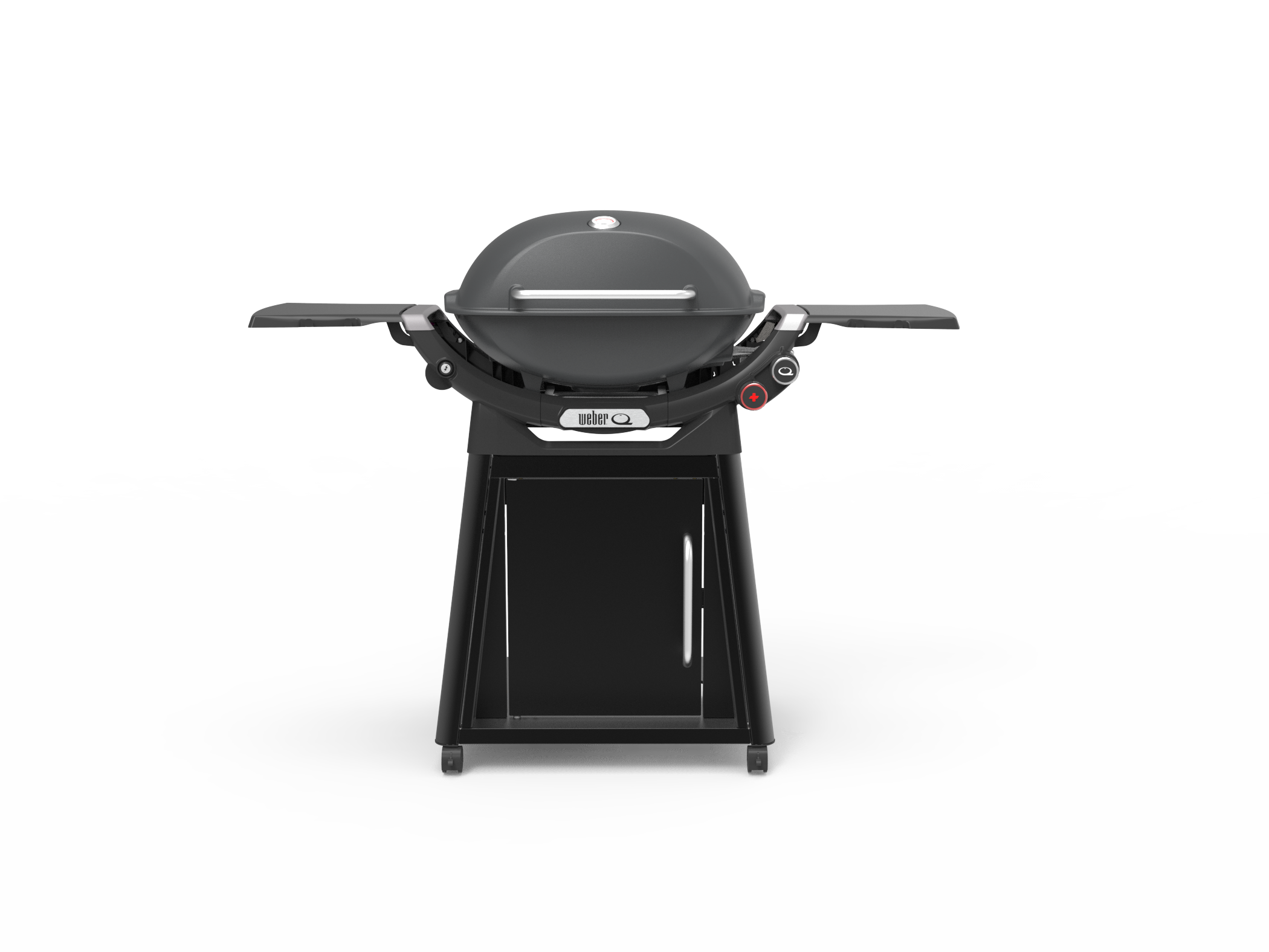 Weber Q Q3200N+ front view in Charcoal Grey