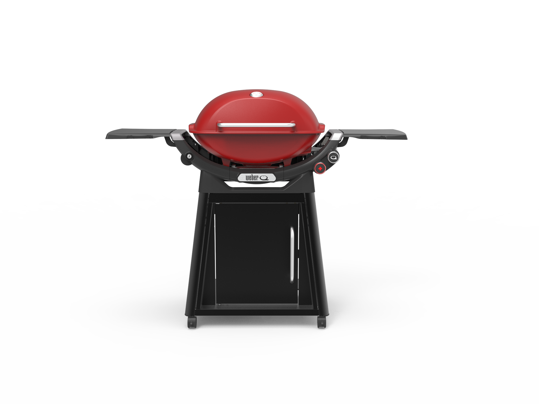 Weber Q 3200 N plus front view in flame red colour