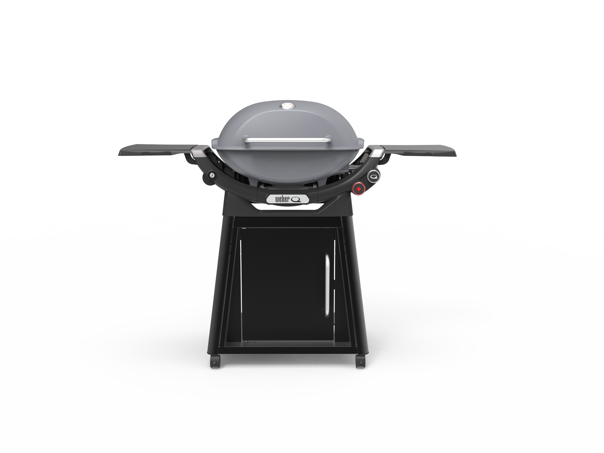 Weber Q 3200 N plus front view in smoke grey
