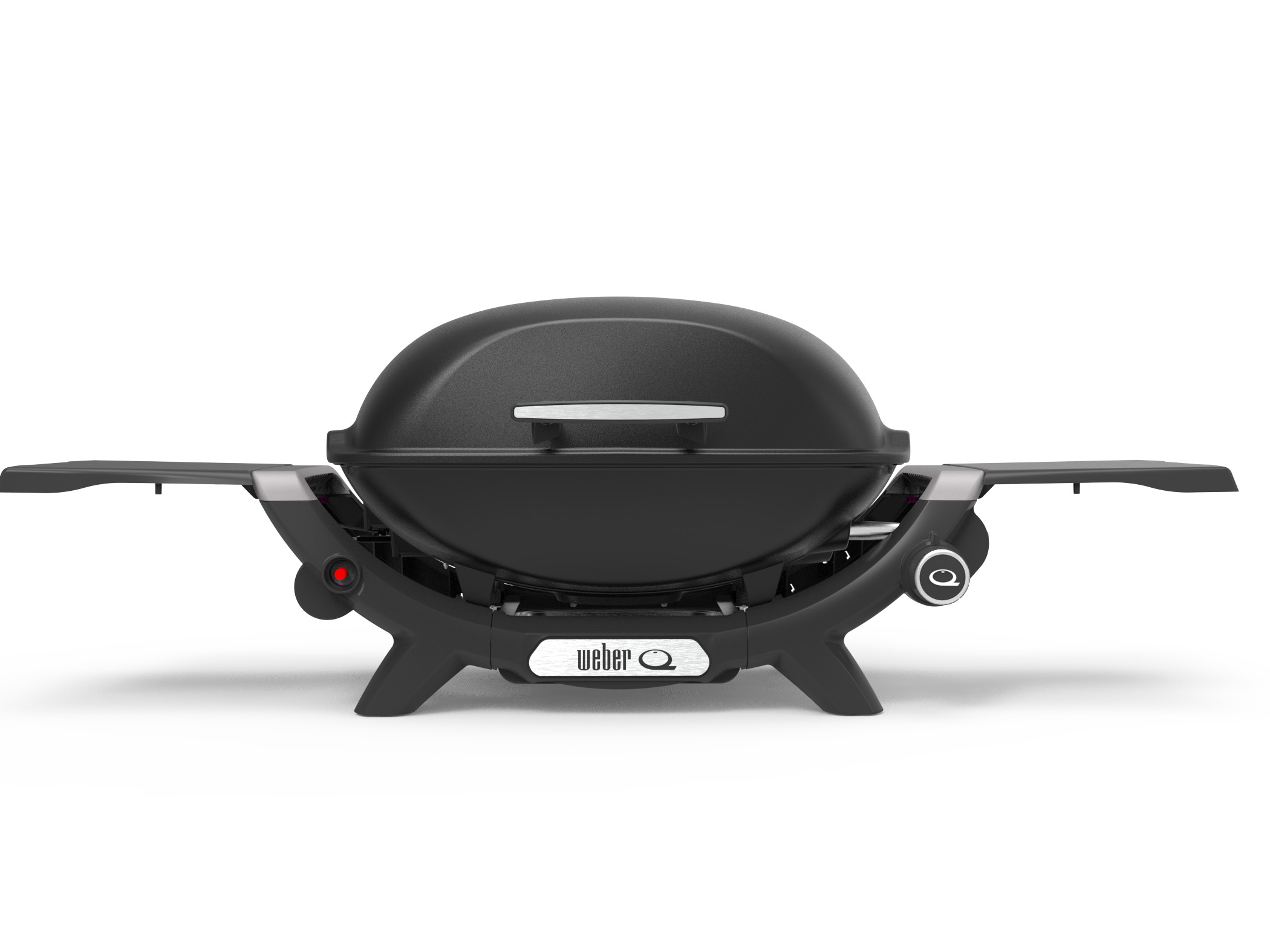 Weber Q2000N in Midnight Black front view